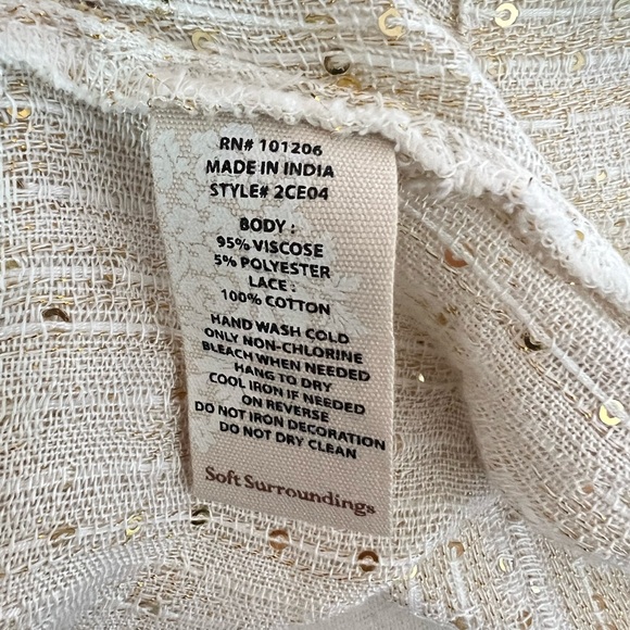 Soft Surroundings Cream Cardigan with Cable Knit and Dolman Sleeves - Picture 15 of 16